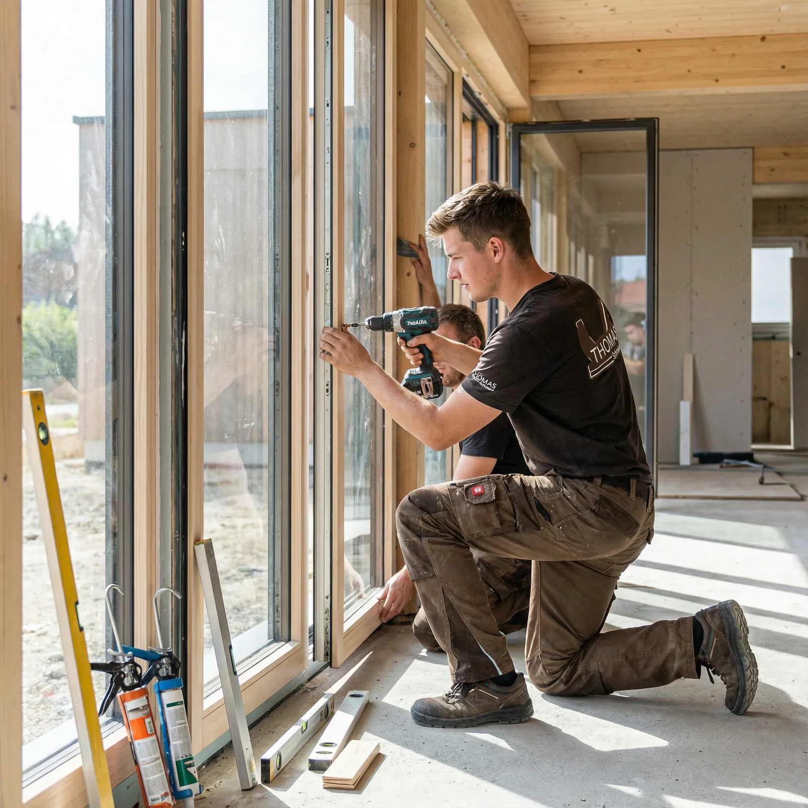 Fenstermontage bei Schreinerei Thomas